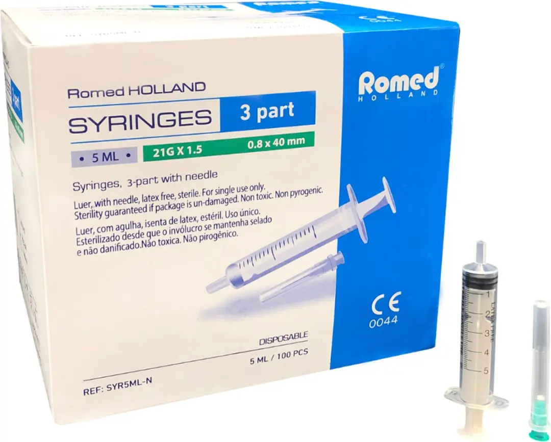 Romed 5ml Injectiespuiten met Naald - 100 Stuks