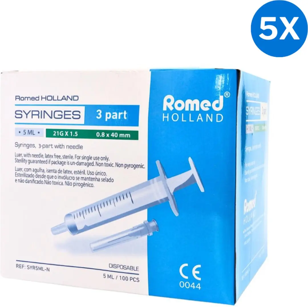 Romed 5ml Injectiespuiten met Naald
