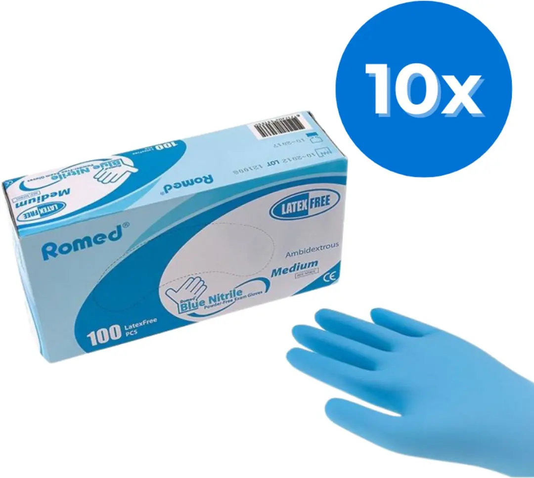 Romed Nitril Handschoenen Blauw