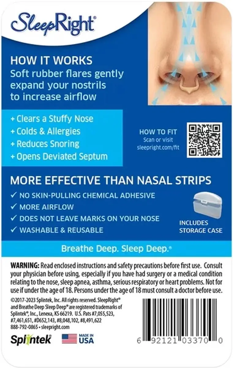 SleepRight Nasal Breathe Aid Neusspreider - 2 Stuks - afbeelding 6 van 6
