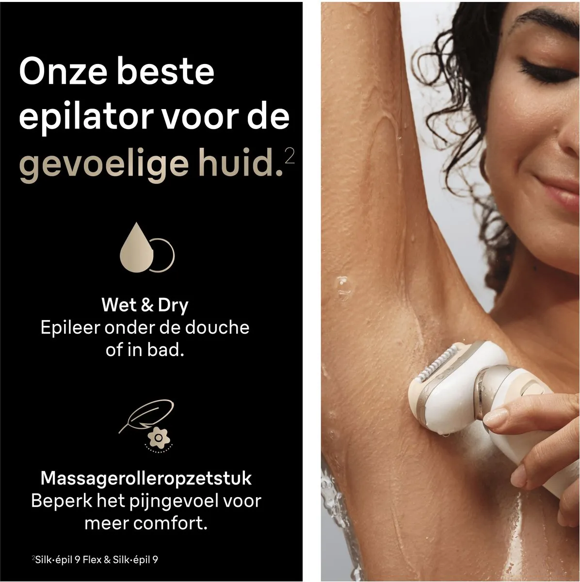 Braun Silk·épil 9 Flex 9-030 Epilator - Nat & Droog - 2 Opzetstukken - Wit
