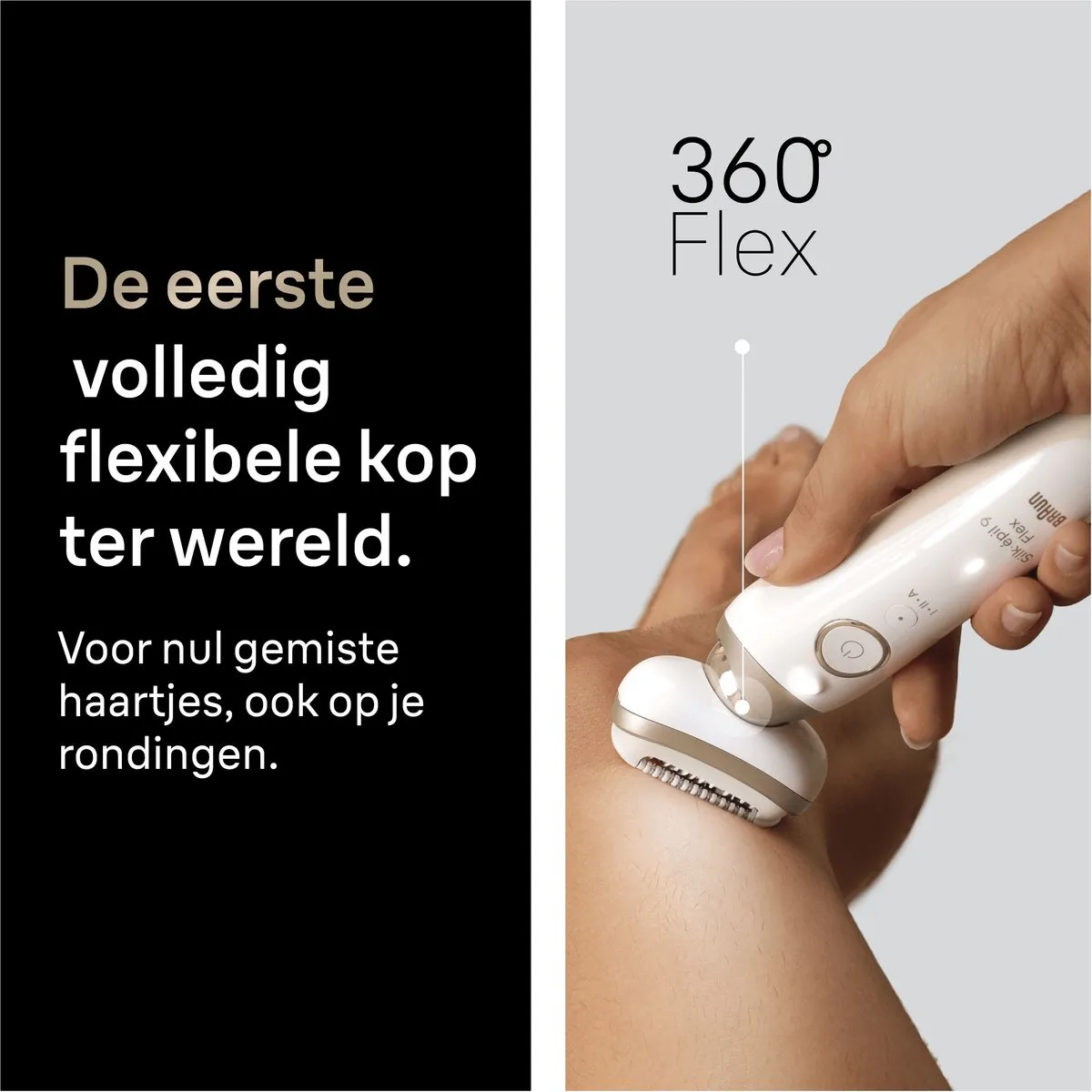 Braun Silk·épil 9 Flex 9-030 Epilator - Nat & Droog - 2 Opzetstukken - Wit