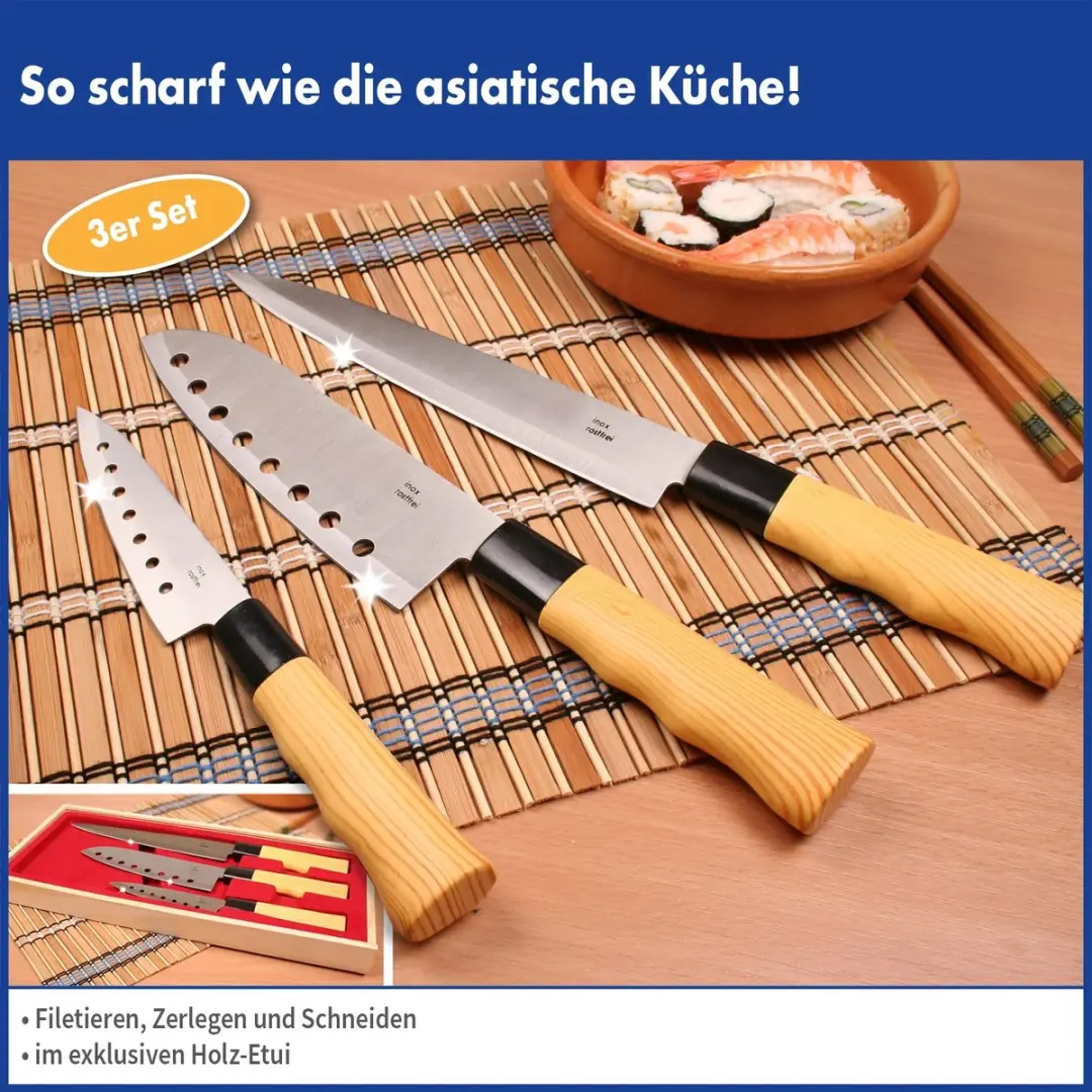 Westfalia WF-1000491 Sushimessenset 3-delig - Aziatisch