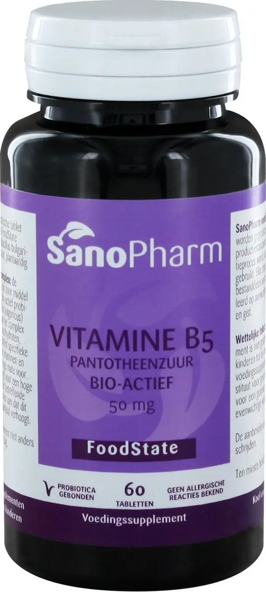 Sanopharm B5 Pantotheenzuur 50mg - 60 Tabletten
