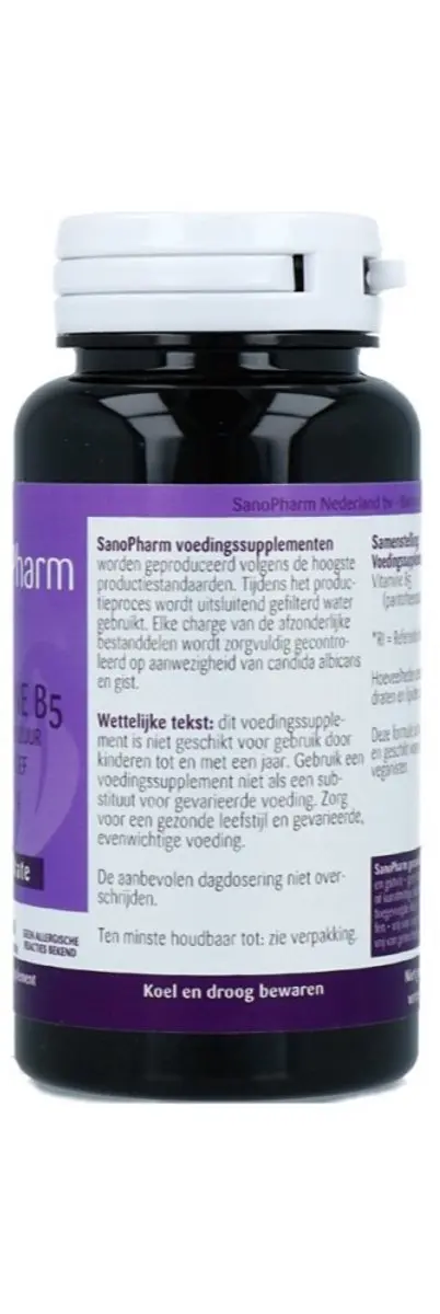 Sanopharm B5 Pantotheenzuur 50mg - 60 Tabletten
