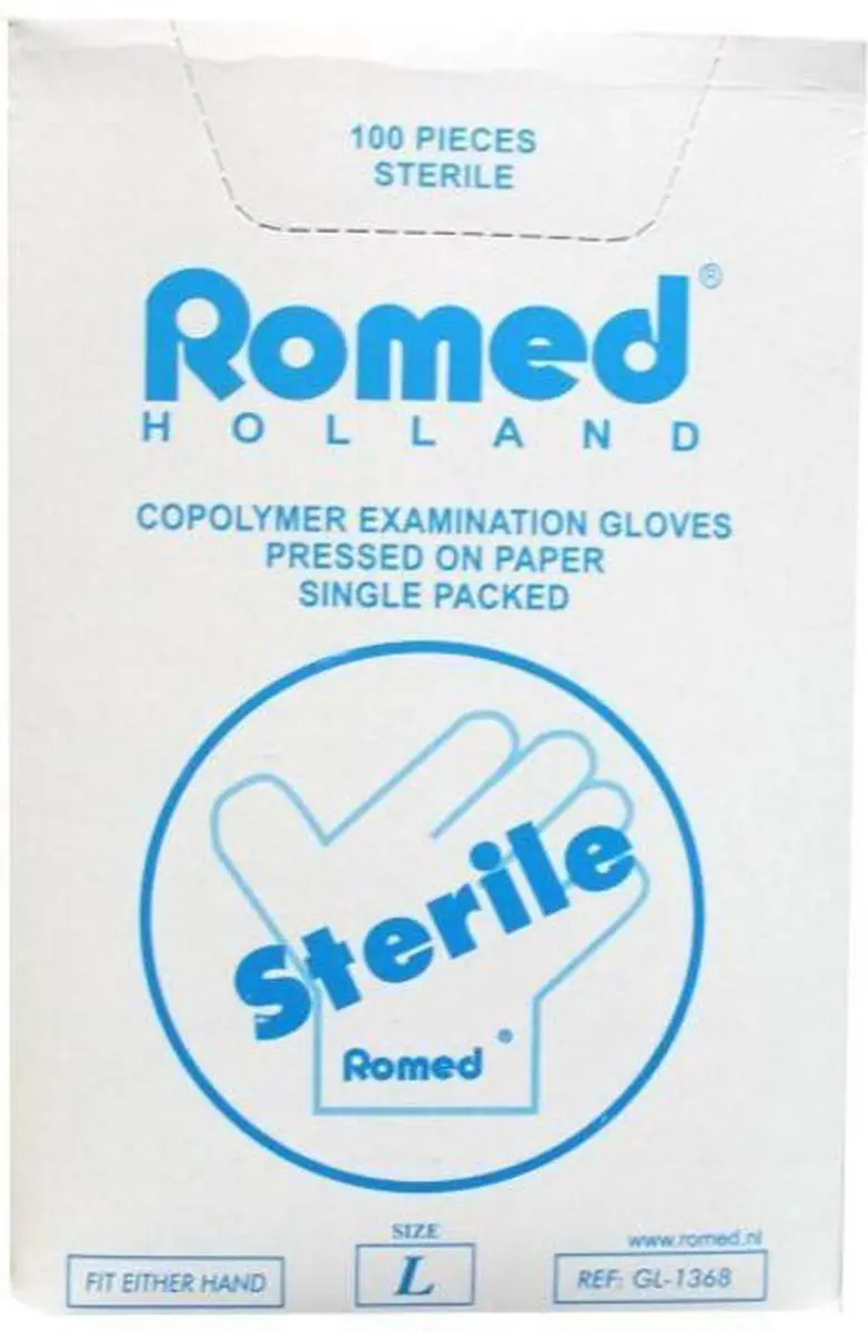 Romed Copolymer Steriele Handschoenen - 100 Stuks