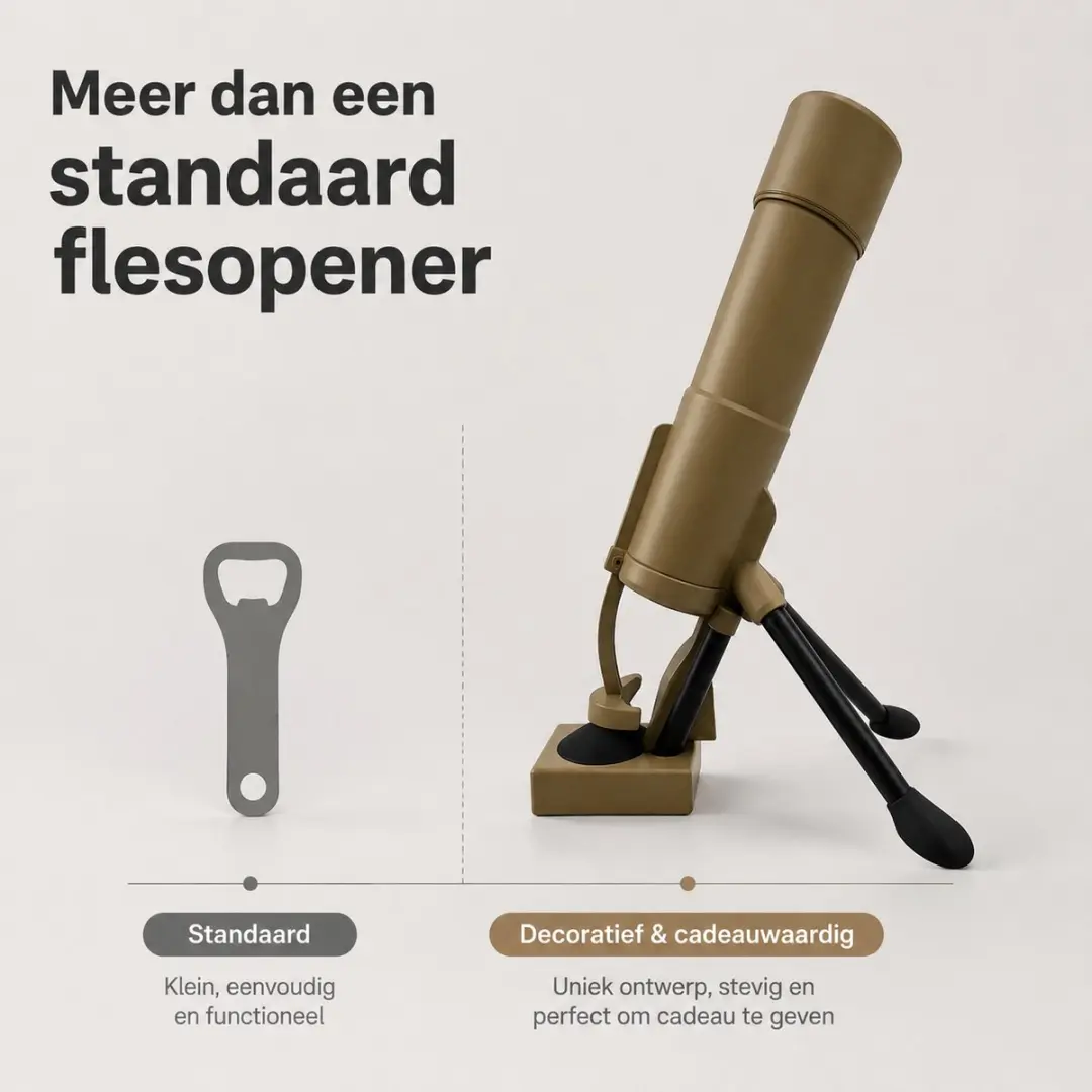 ECTEATOY Upgrade Tactische Mortier Flesopener 7.2cm - Khaki