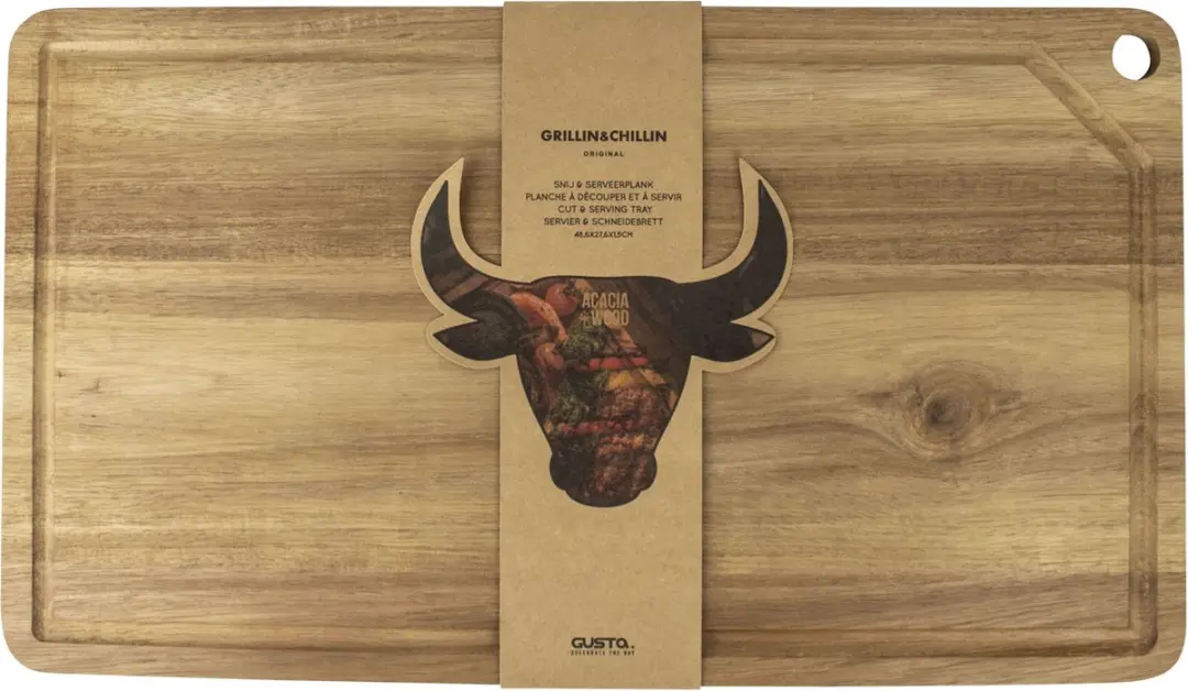 Gusta Grillin' & Chillin' Snijplank Acaciahout 48,6x27,6cm