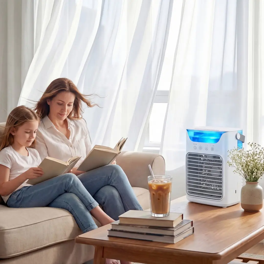 ECTEATOY Mini Airco 741001 - Draagbare Luchtkoeler 3 Snelheden - Wit