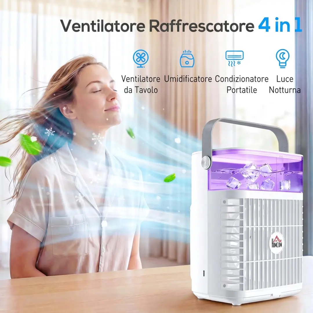ECTEATOY Mini Airco 741001 - Draagbare Luchtkoeler 3 Snelheden - Wit - afbeelding 6 van 6