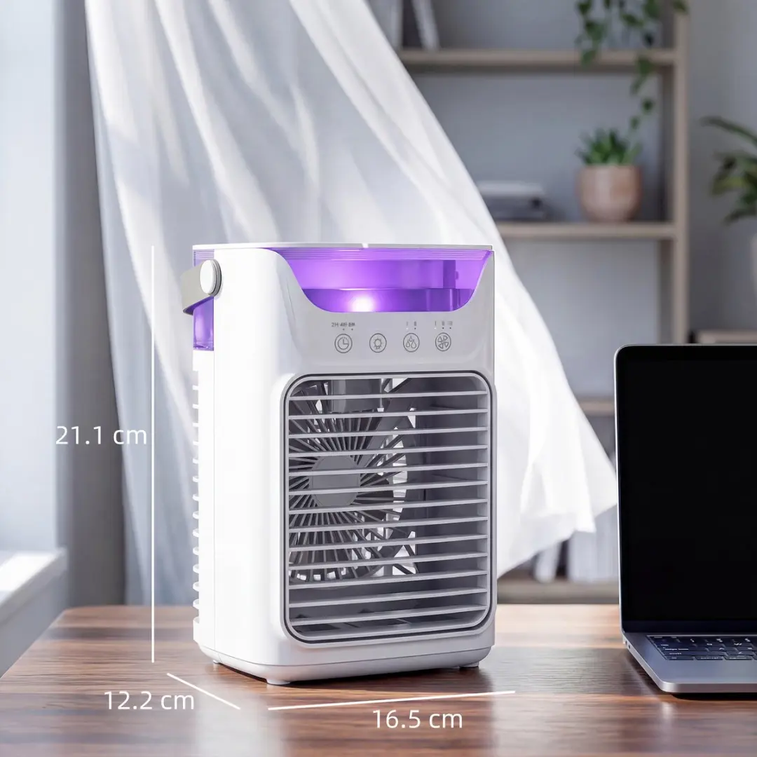 ECTEATOY Mini Airco 741001 - Draagbare Luchtkoeler 3 Snelheden - Wit