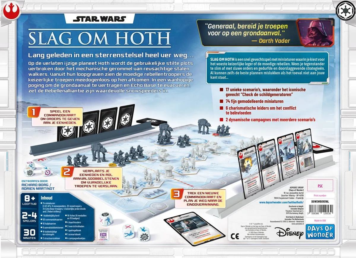 Asmodee Star Wars Slag om Hoth Bordspel - 2-4 Spelers