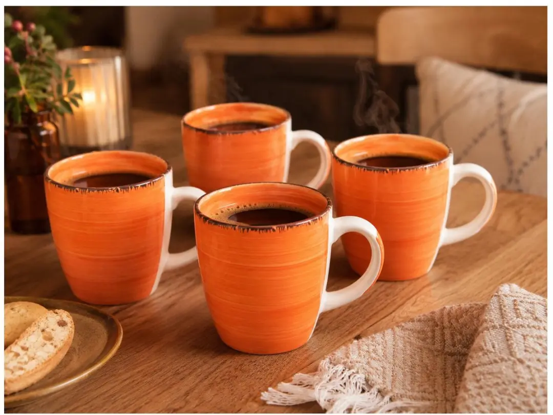 Bellatio Design Koffiemok Colourful Morning - Oranje 340ml