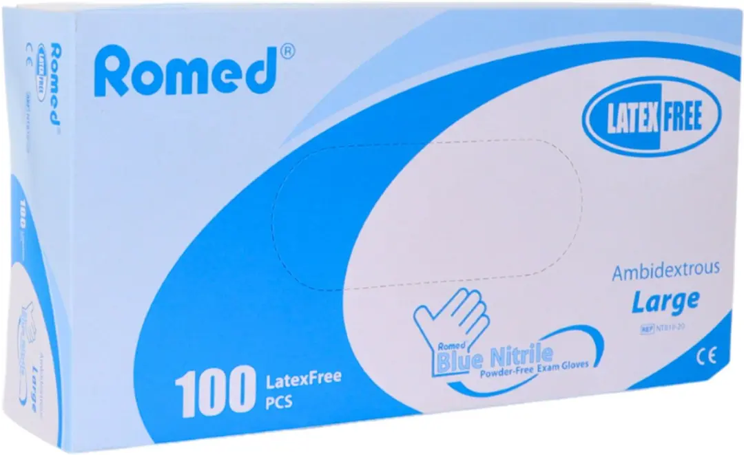 Romed NT805 Nitril Handschoenen - 100 Stuks M - Blauw