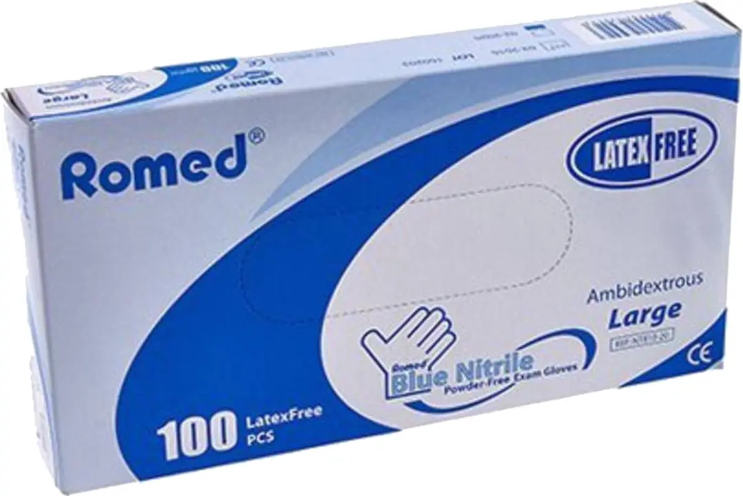 Romed NT805 Nitril Handschoenen - 100 Stuks M - Blauw