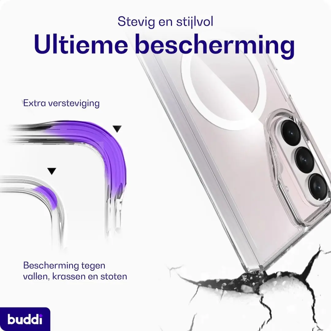 Buddi Core Hoesje Samsung Galaxy Z Fold8 Ultra - MagSafe - Transparant