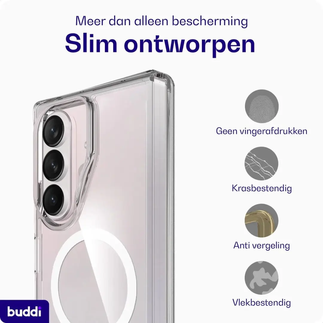 Buddi Core Hoesje Samsung Galaxy Z Fold8 Ultra - MagSafe - Transparant