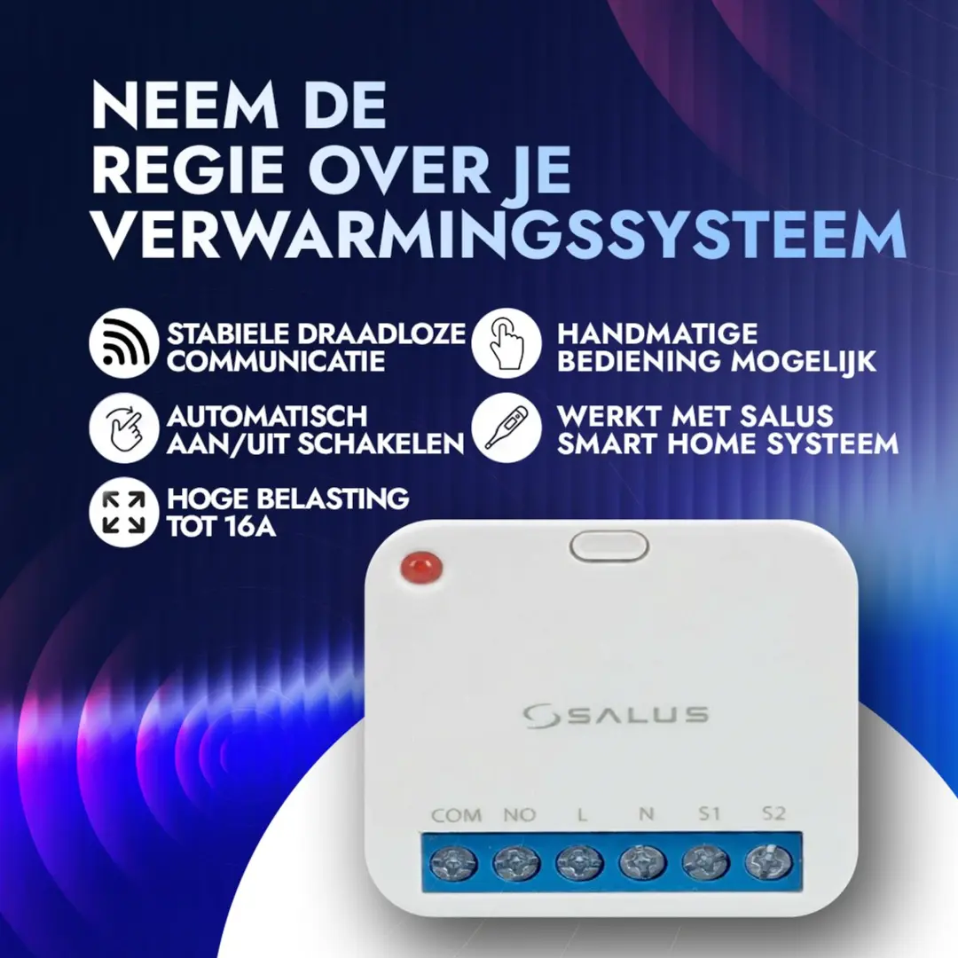 Salus SR600 Smart Relay 16A - Zigbee - Wit