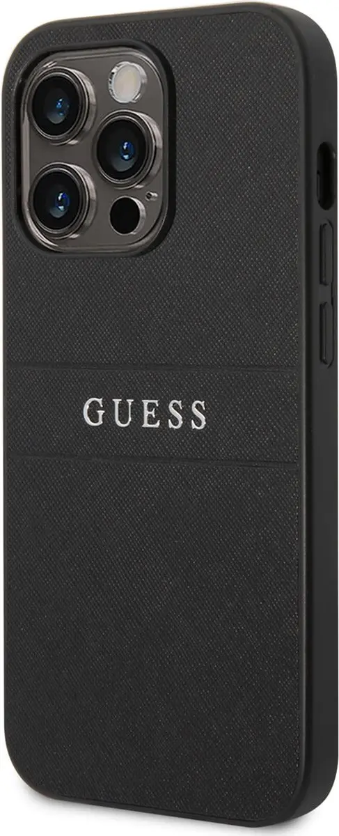 GUESS Telefoonhoesje iPhone 14 Pro Max - PU Saffiano - Zwart