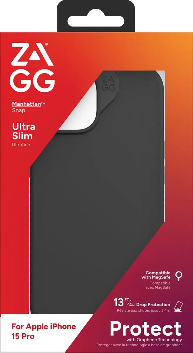 ZAGG Manhattan Snap Hoesje iPhone 15 Pro - Zwart - 55281