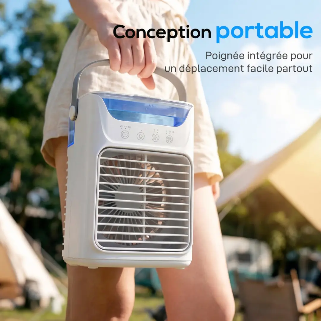 ECTEATOY Draagbare Luchtkoeler 4-in-1 Wit - 18W