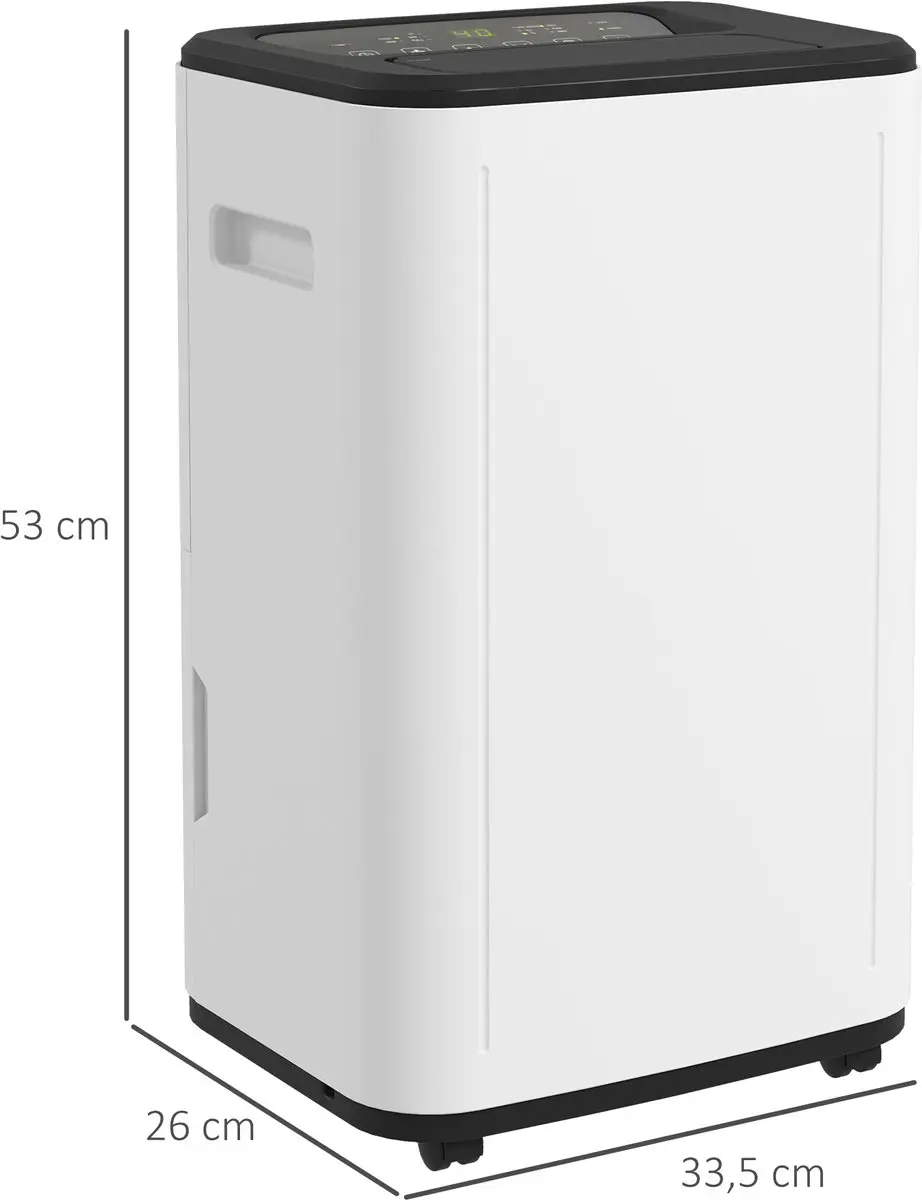 ECTEATOY Elektrische Luchtontvochtiger 20L Wit
