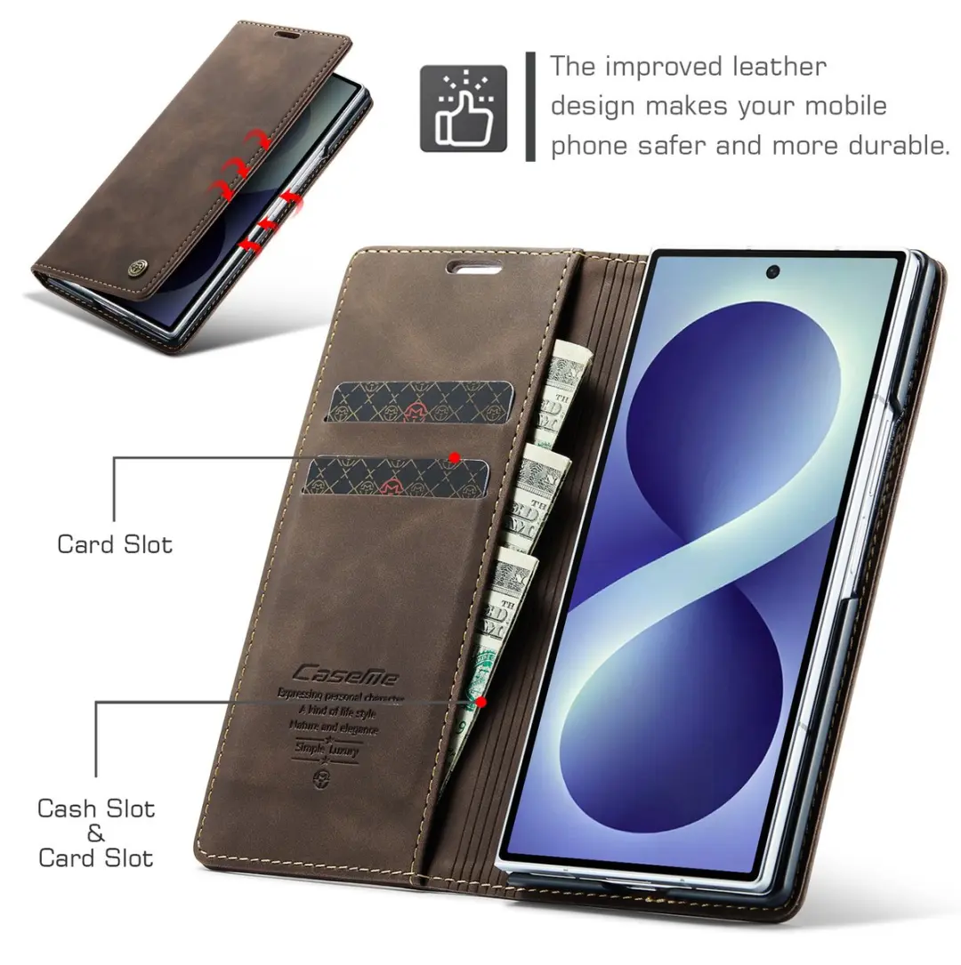 Caseme Hoes voor Samsung Galaxy Z Fold8 - Coffee