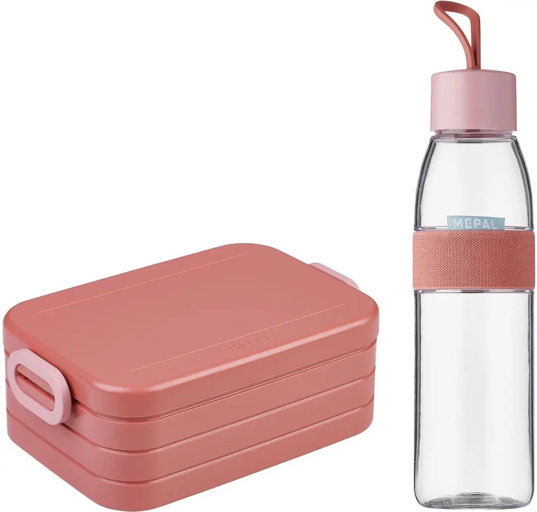 Mepal Lunchbox Midi met Waterfles 500ml - 4 Boterhammen - Vivid Mauve