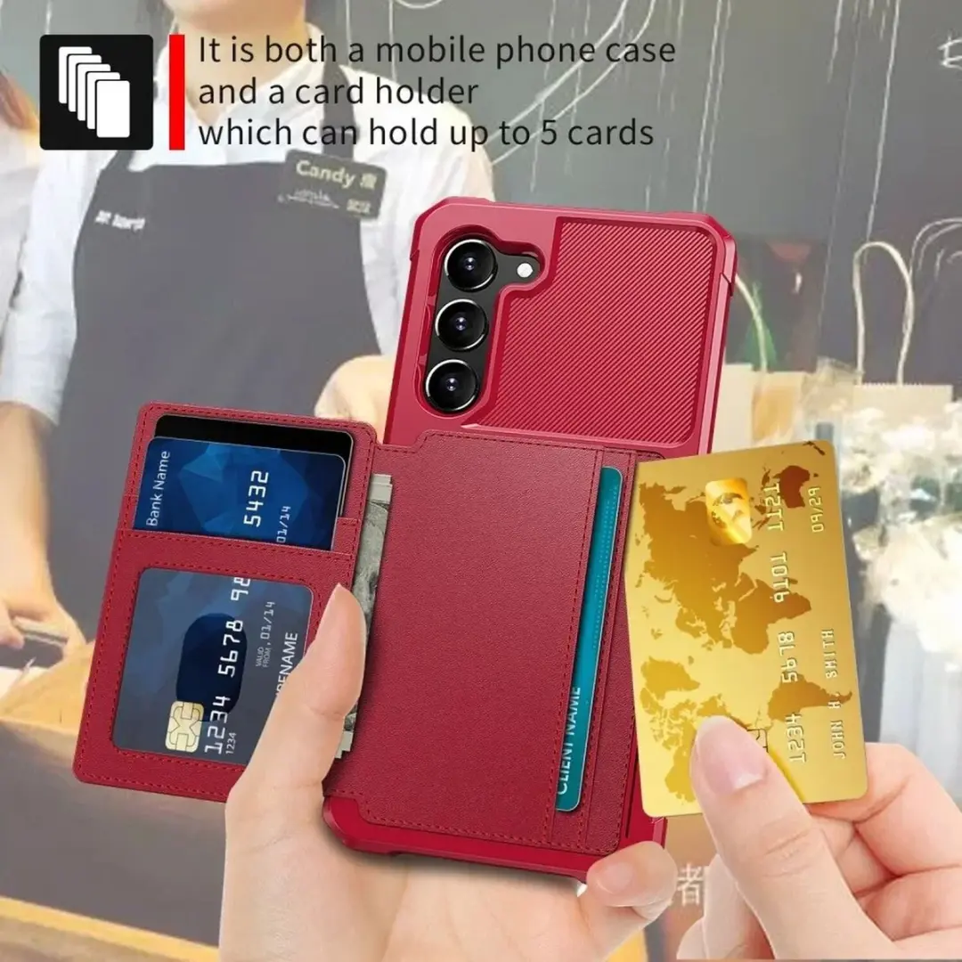Selected Portemonnee Hoesje Samsung Galaxy S23 Plus - 4 Pasjes - Rood