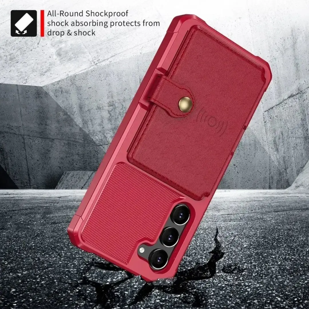Selected Portemonnee Hoesje Samsung Galaxy S23 Plus - 4 Pasjes - Rood