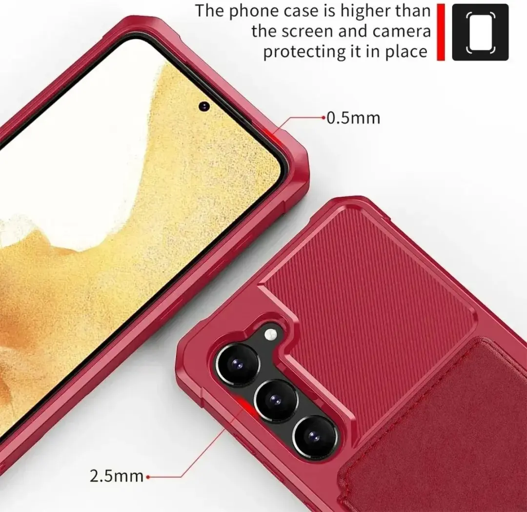 Selected Portemonnee Hoesje Samsung Galaxy S23 Plus - 4 Pasjes - Rood