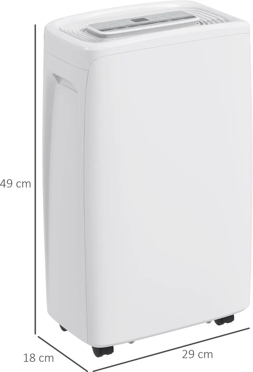 ECTEATOY Elektrische Luchtontvochtiger 12L Wit
