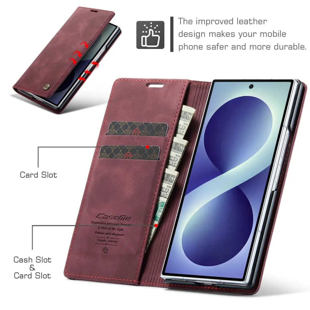 Caseme Samsung Galaxy Z Fold8 Bookcase Stand Hoes - Rood