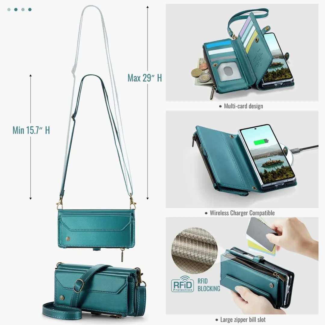Caseme Samsung Galaxy Z Fold8 Hoesje Portemonnee - Petrol