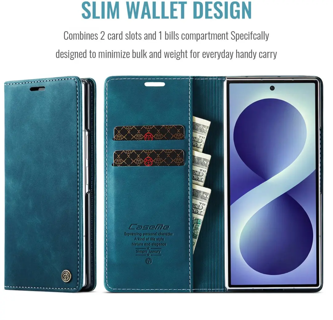 Caseme Samsung Galaxy Z Fold8 Bookcase Stand Hoes - Blauw