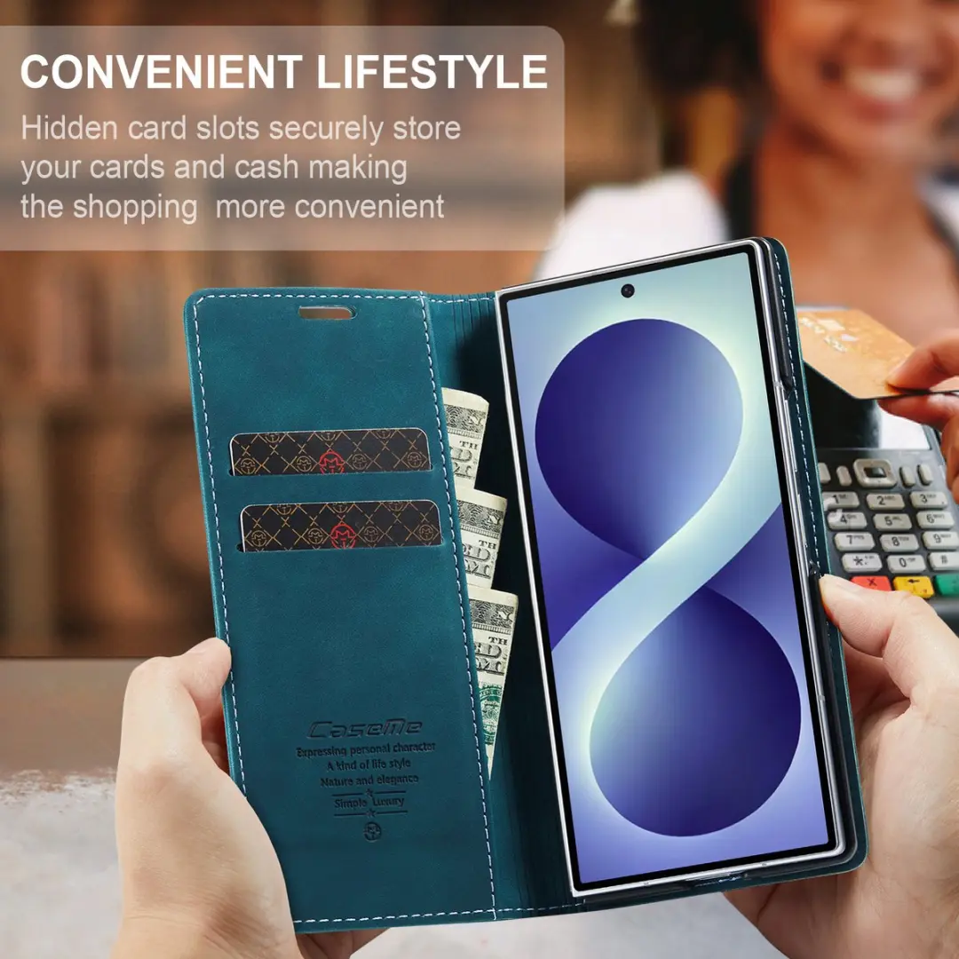 Caseme Samsung Galaxy Z Fold8 Bookcase Stand Hoes - Blauw - afbeelding 6 van 6
