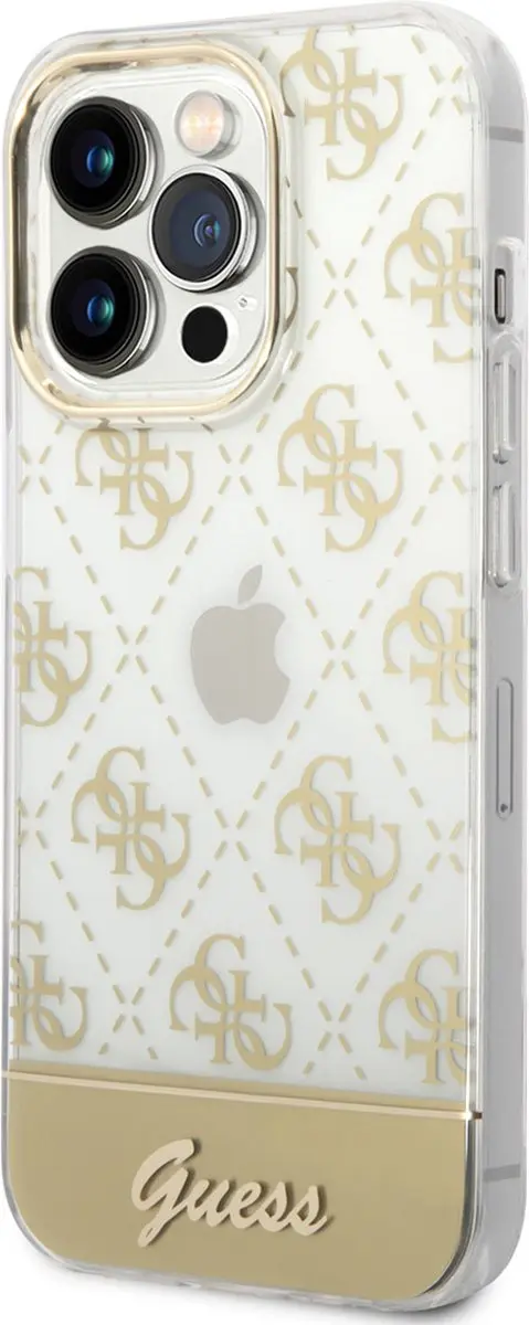 GUESS TPU Smartphonehoesje iPhone 14 Pro Max - Goud - MagSafe