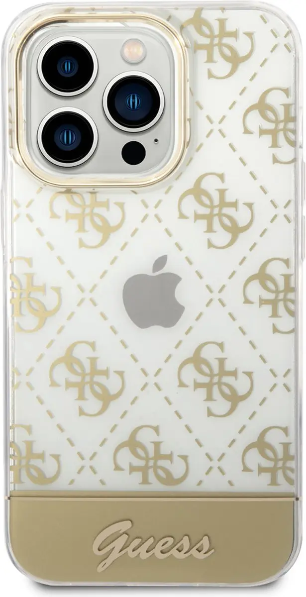 GUESS TPU Smartphonehoesje iPhone 14 Pro Max - Goud - MagSafe