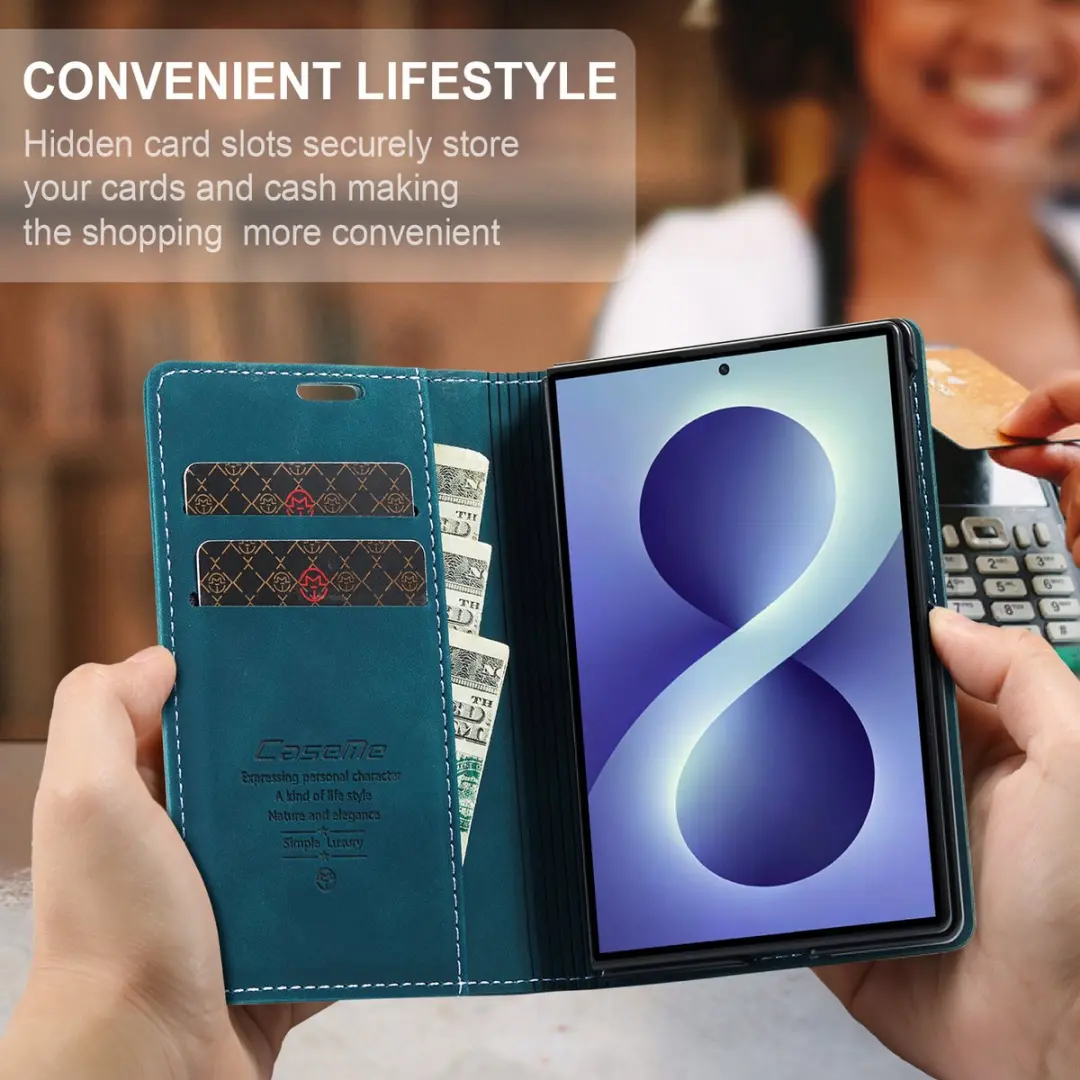 Caseme Bookcase Hoes Samsung Galaxy Z Fold8 - Blauw
