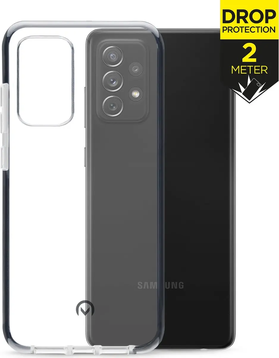Mobilize Galaxy A72 Telefoonhoesje - Schokbestendig - Transparant/Zwart
