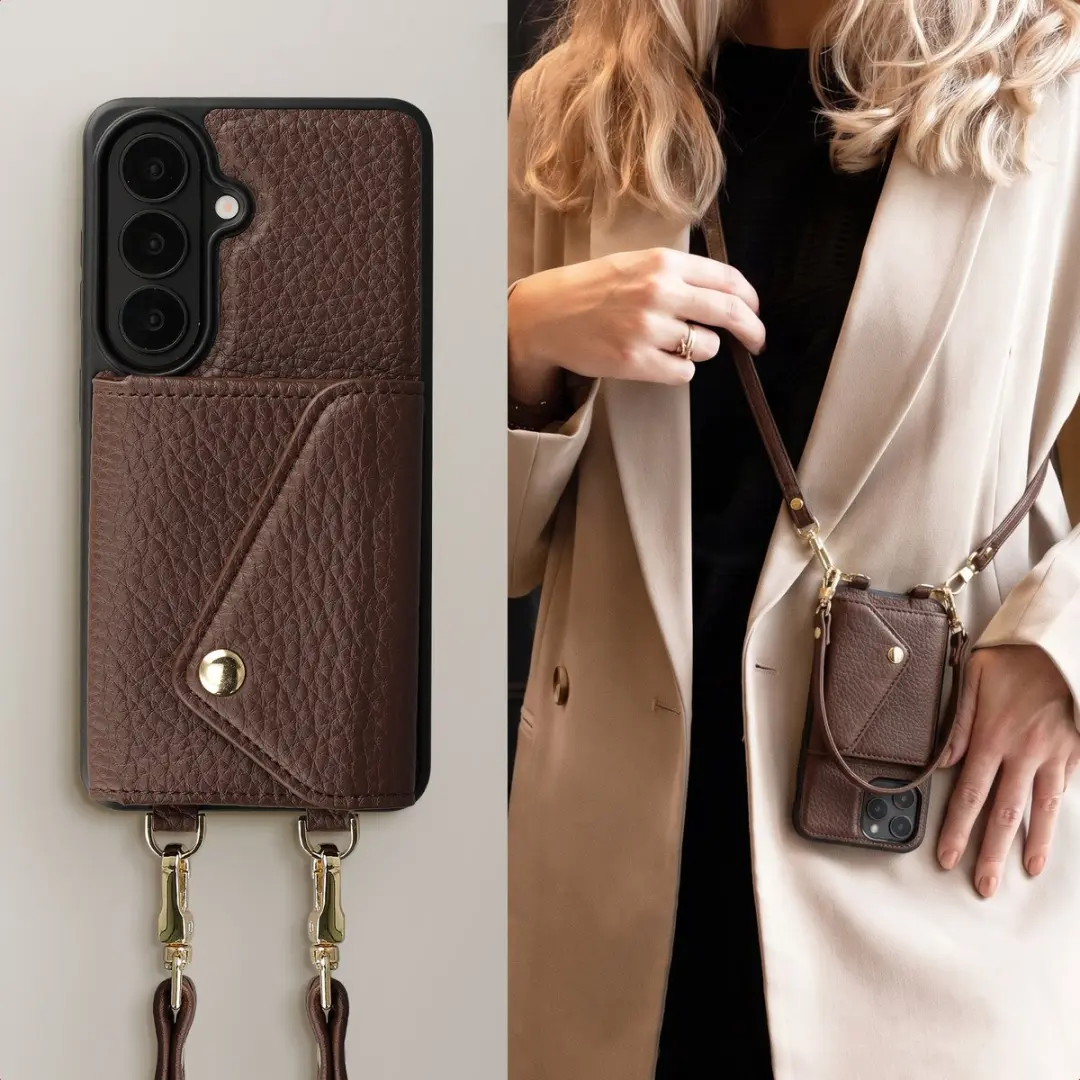Selencia Sera Koordhoes Samsung Galaxy S26 - 3 Pasjes - Donkerbruin