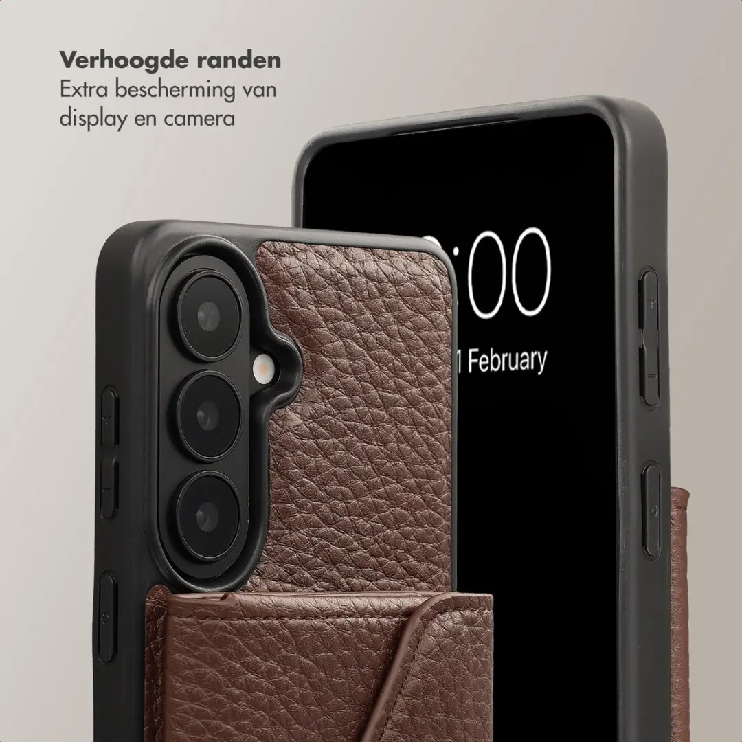 Selencia Sera Koordhoes Samsung Galaxy S26 - 3 Pasjes - Donkerbruin