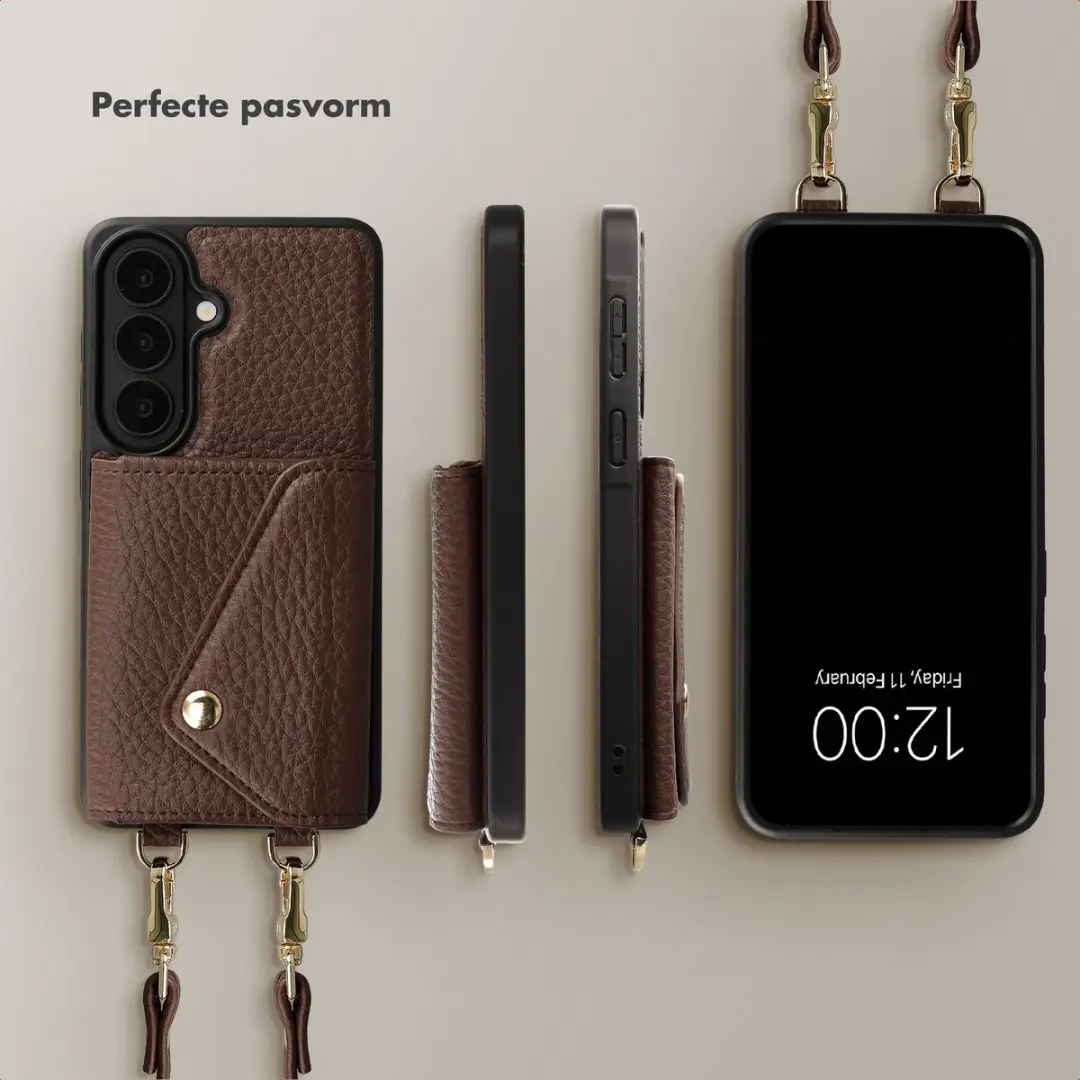 Selencia Sera Koordhoes Samsung Galaxy S26 - 3 Pasjes - Donkerbruin
