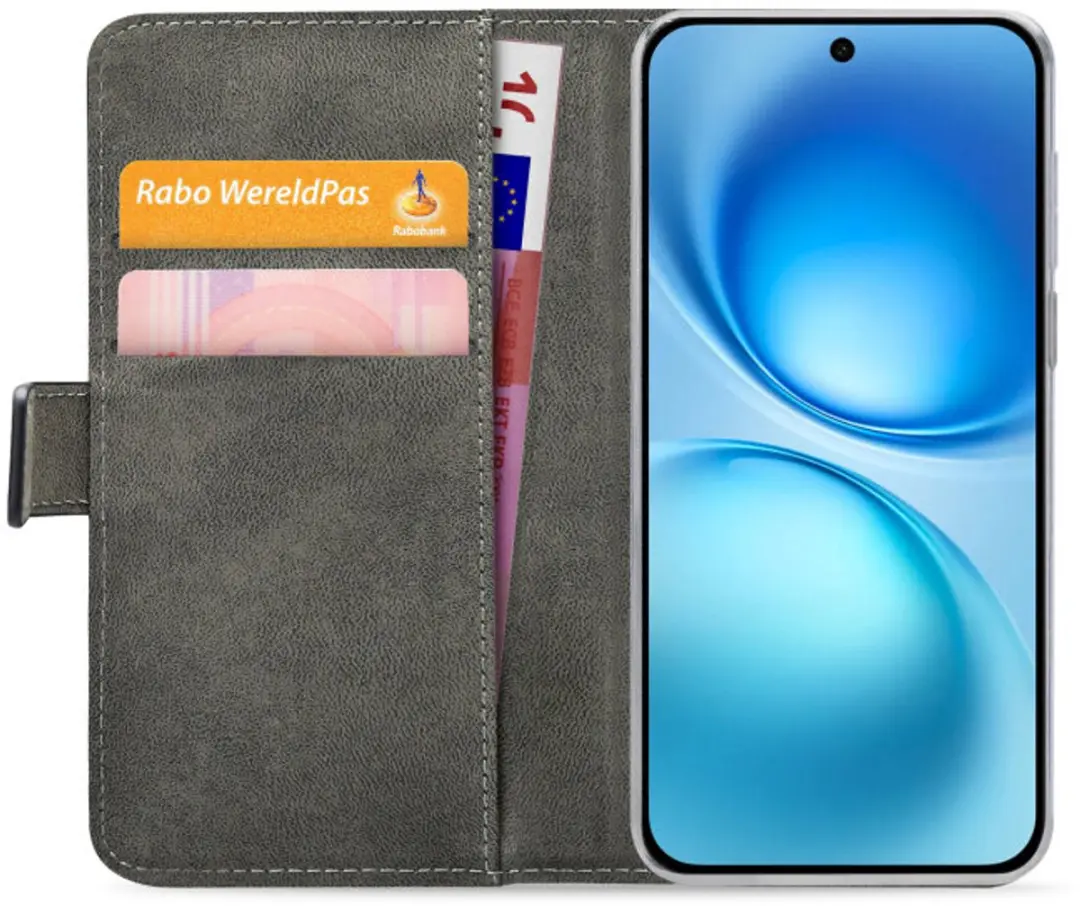 Mobilize Classic Gelly Wallet Bookcase Vivo X200 FE - Zwart