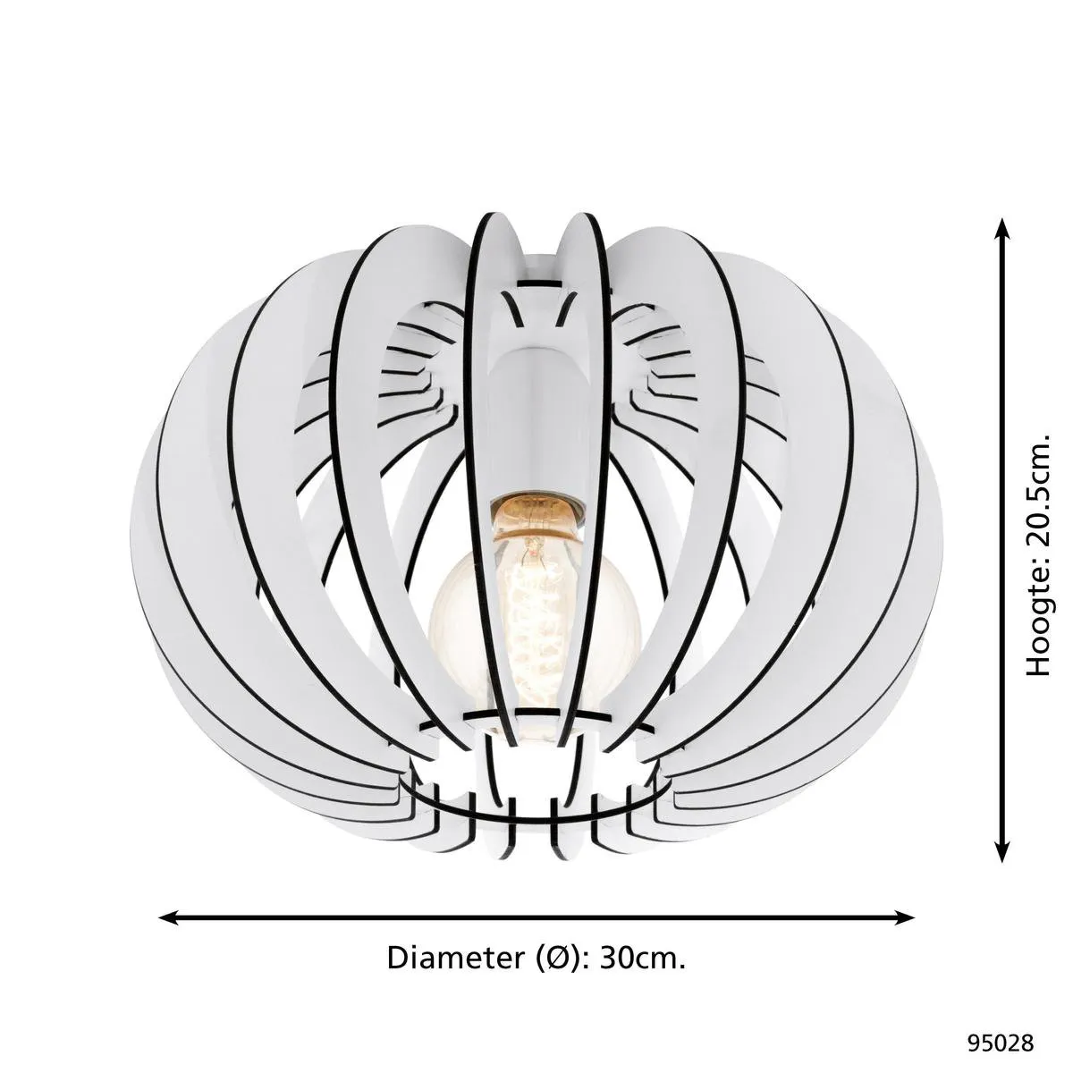 Eglo Stellato Plafondlamp E27 - Ø30cm Wit - afbeelding 6 van 6