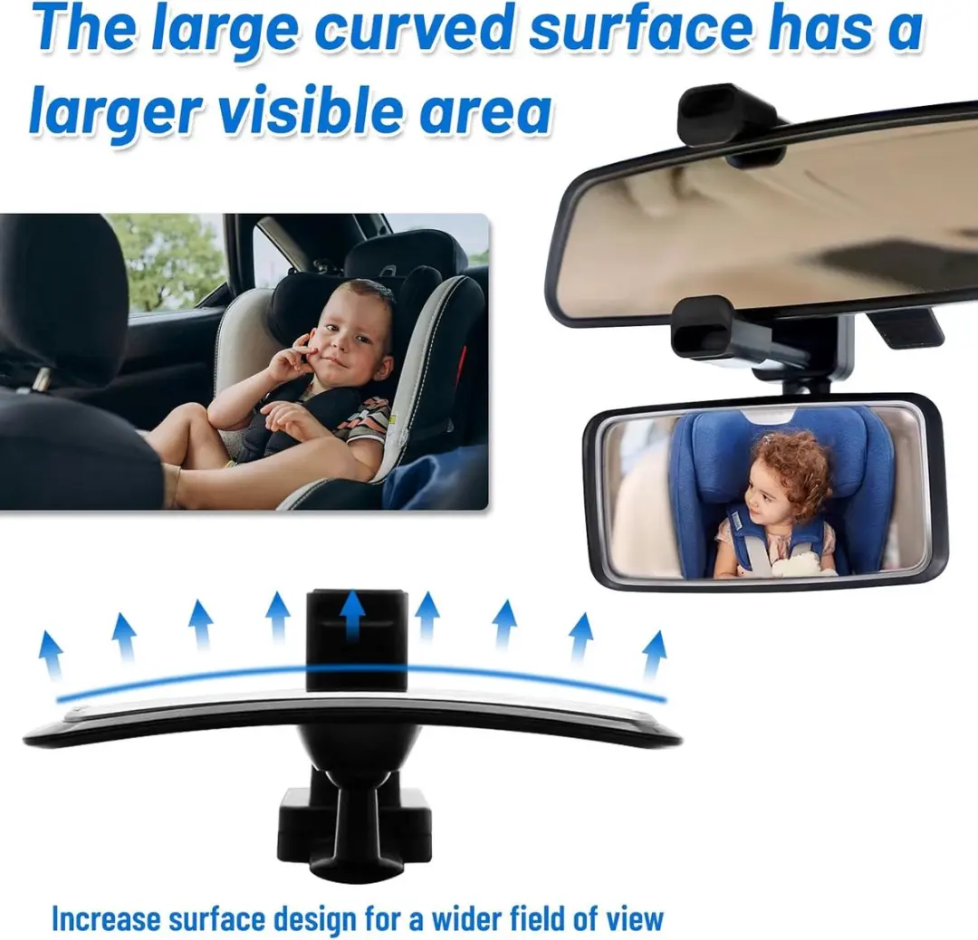 ECTEATOY Baby Autospiegel 360° Draaibaar 13x6.3cm - ZWJXYR
