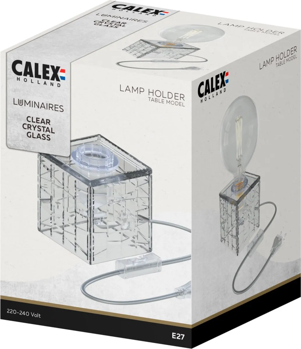 Calex Glas Tafellamp E27 - 10cm Helder