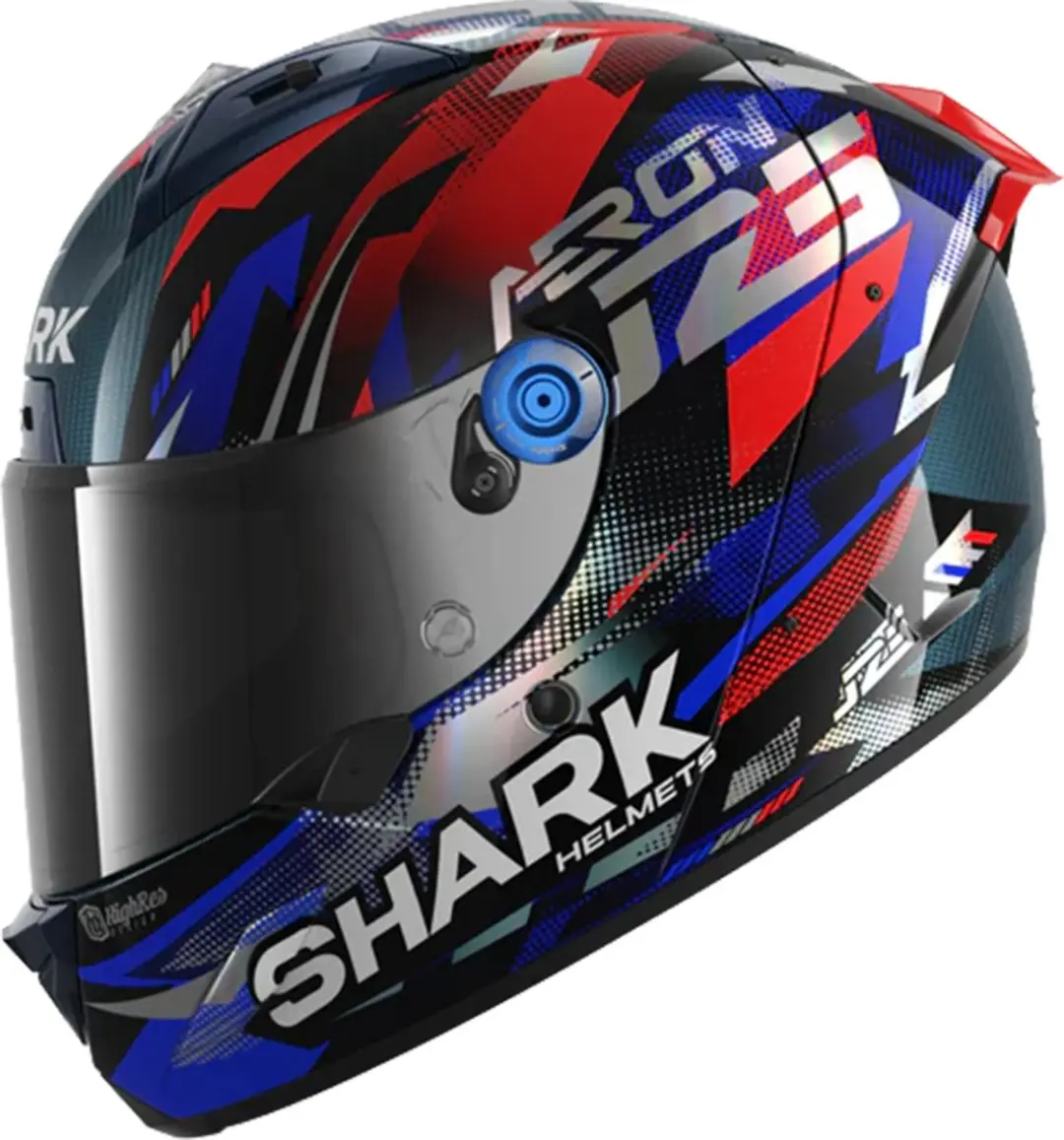 Shark Aeron Zarco GP DE France Helm - S Carbon Blue Chrom - afbeelding 6 van 6