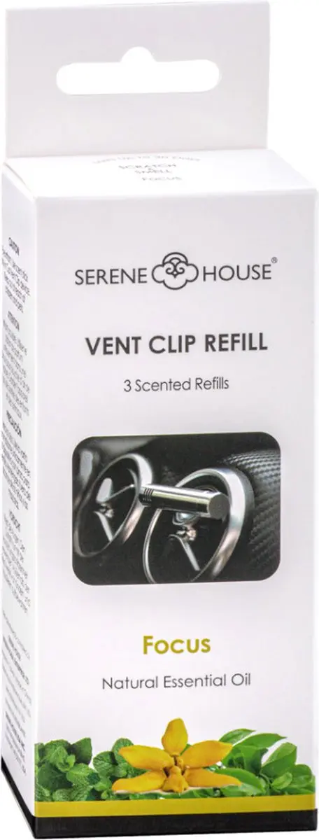 Serene House Autoparfum Clip Navulling Focus
