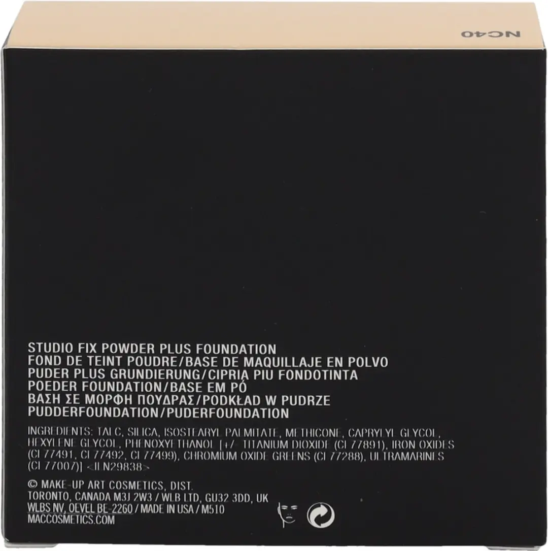 MAC Studio Fix Powder Plus Foundation NC40 - 15ml - afbeelding 2 van 6